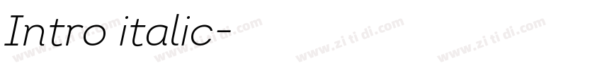 Intro italic字体转换 Intro italic字体转换